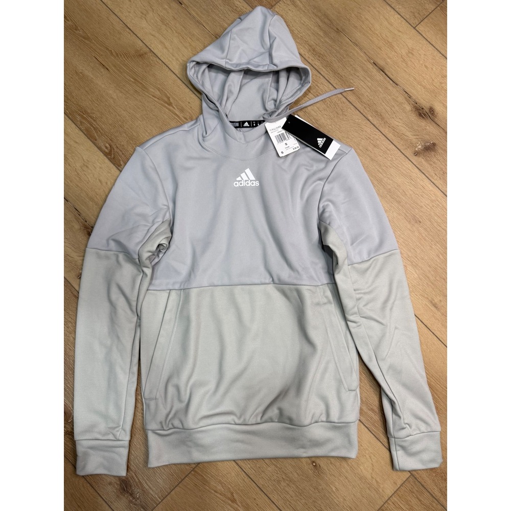 Adidas Mens TI Pullover Hoodie Grey AEROREADY Training Sweatshirt FQ0153 Size S